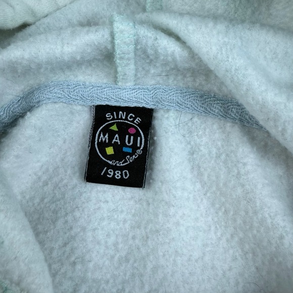 Maui and Sons Hoodie Men Small Green Tie Dye Logo‎ Graphic Pullover Surf Style - Picture 3 of 10